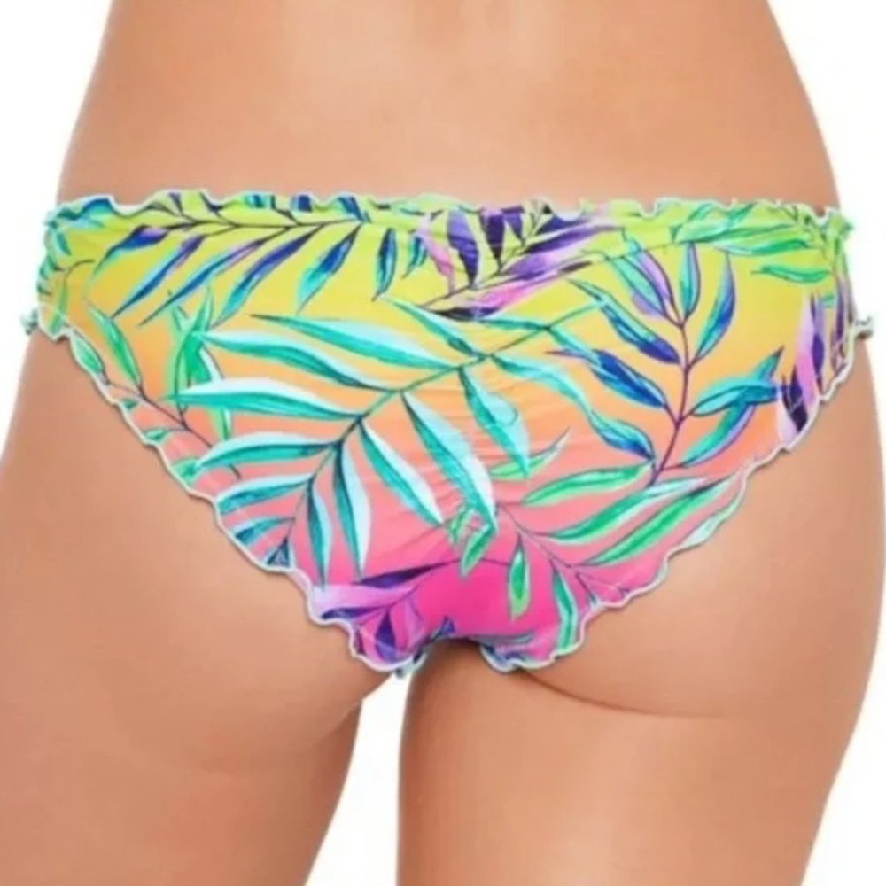 Salt + Cove Tropical Punch Printed Ruffled Hipster Bikini Bottoms